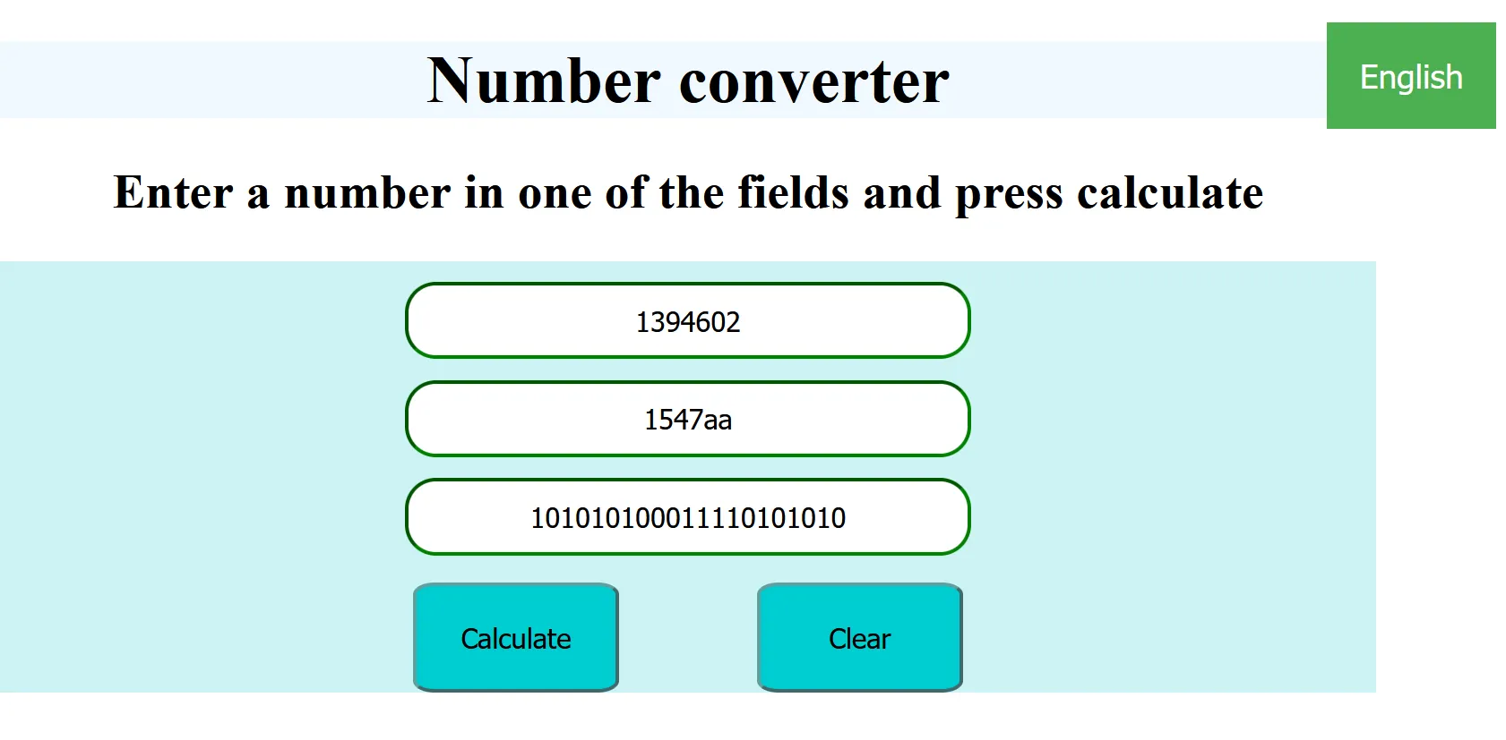 Number Converter screenshot